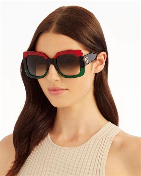 women gucci multycolor overside sunshades for cheap|Gucci latest sunglasses collection.